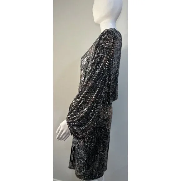 R&M Richards Sparkly Drape Back Dress Red Carpet Worthy! New Year & X-mass Party - Picture 9 of 16